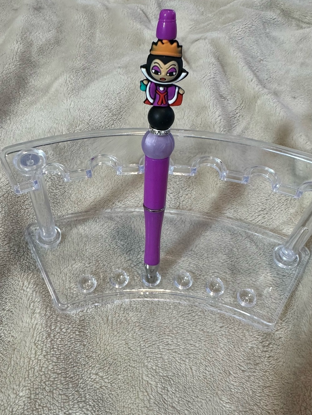 Purple Character Top Kids Pen - Playful Purple Writing Tool